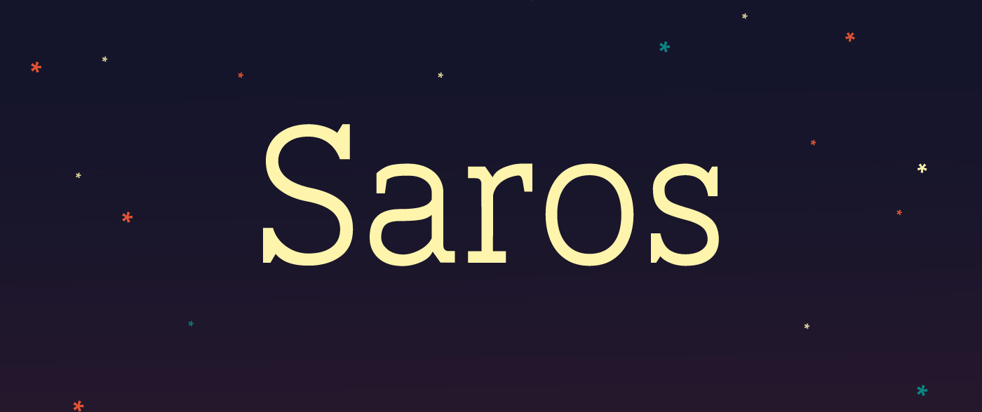 Saros Free Font - slab-serif