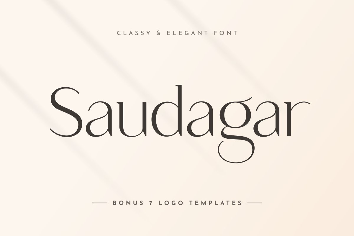 Saudagar Free Font - decorative-display