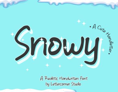 SNOWY Free Font - script