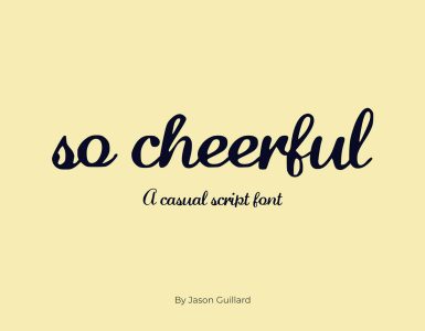 So Cheerful Free Font - script