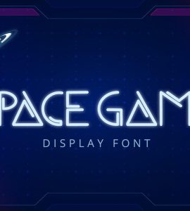 Space Game Free Font - decorative-display