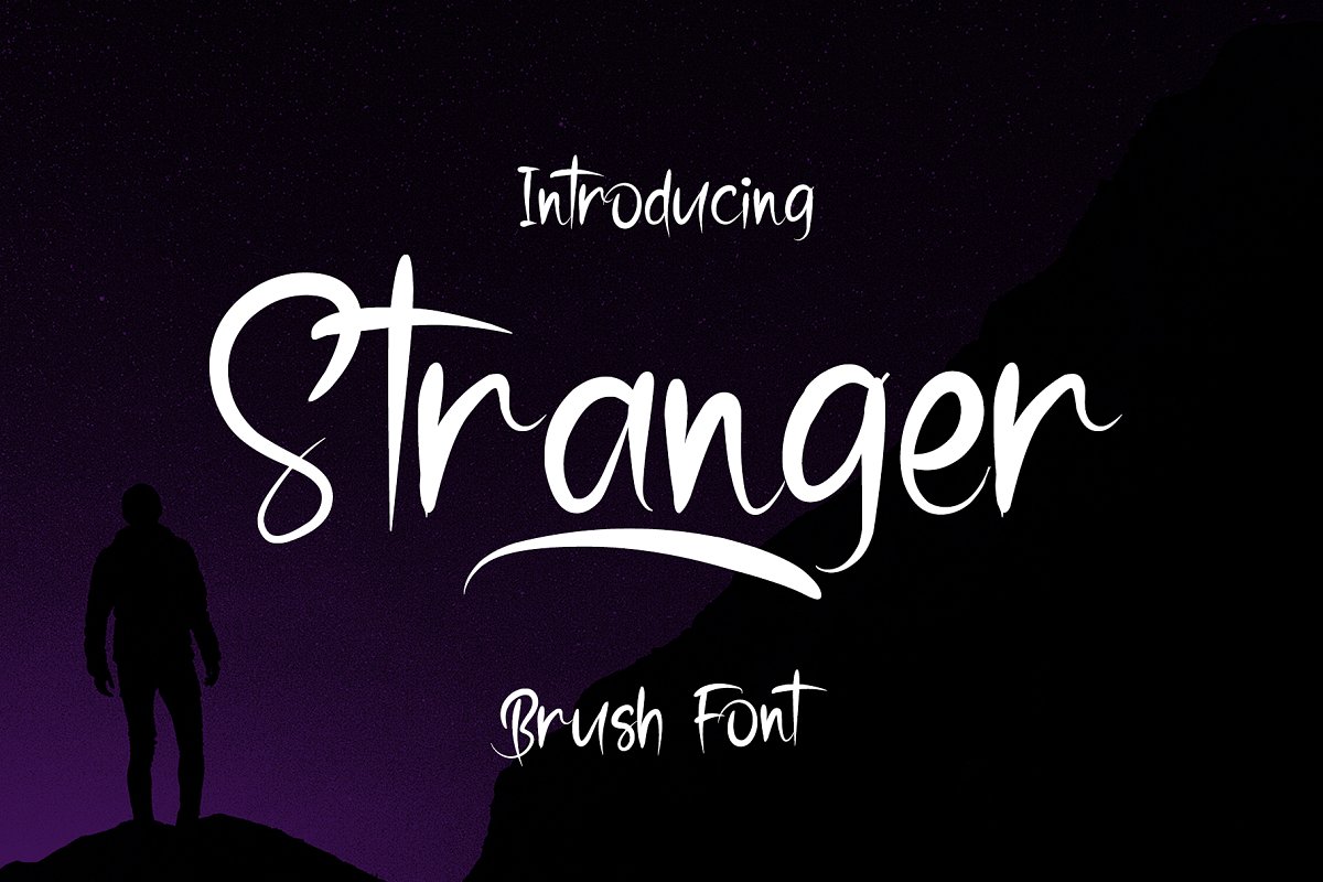 Stranger Free Brush Font - sans-serif
