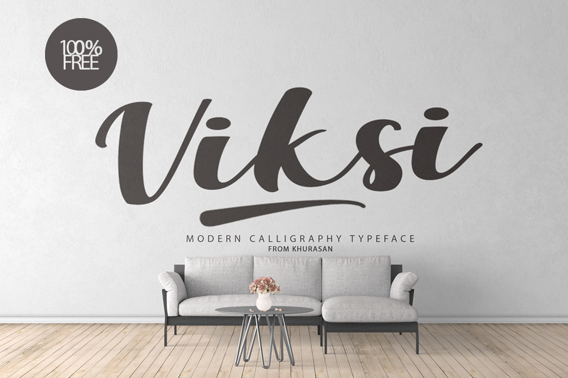 Viski Script Free font - script