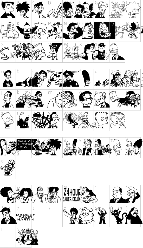 character map