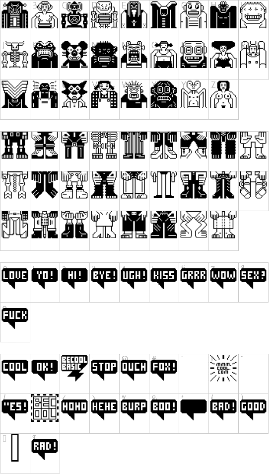 character map