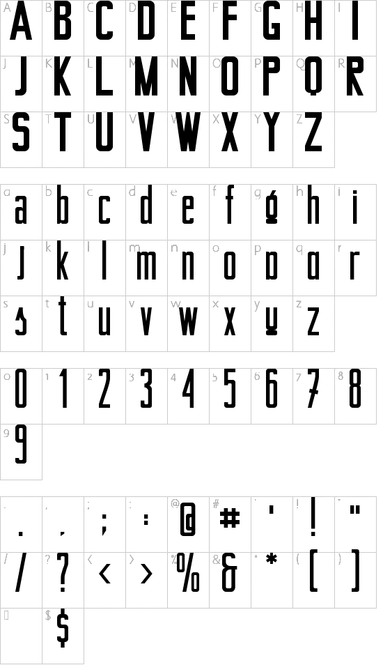 character map