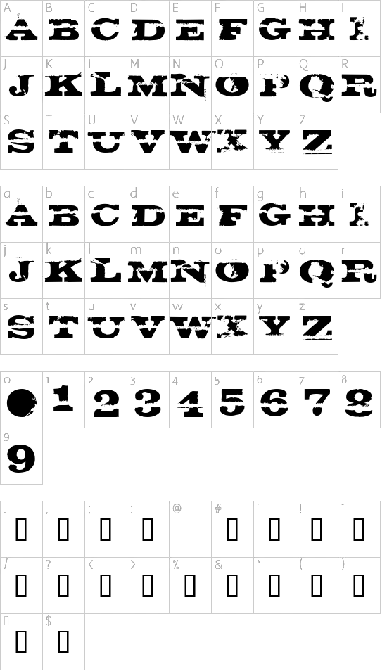 character map