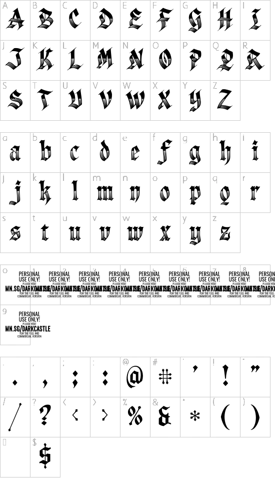 character map