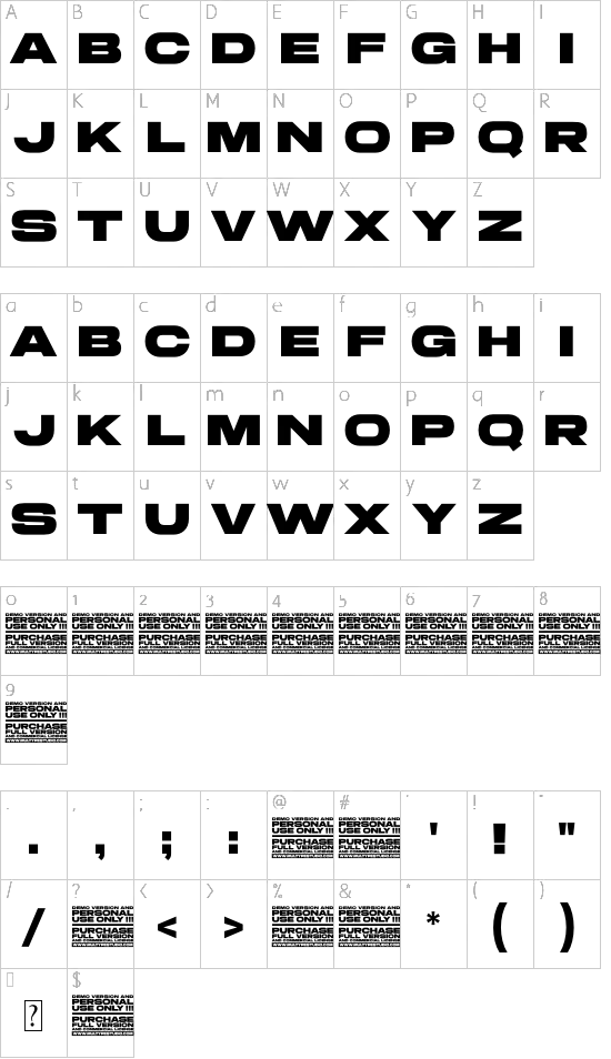 character map