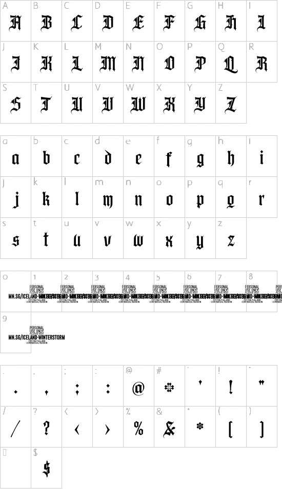 character map