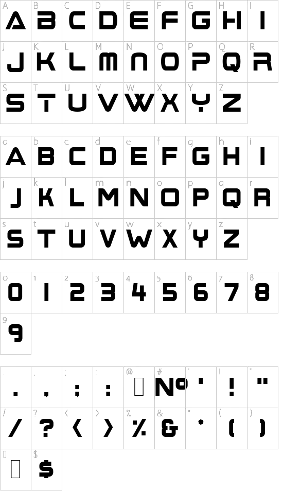 character map