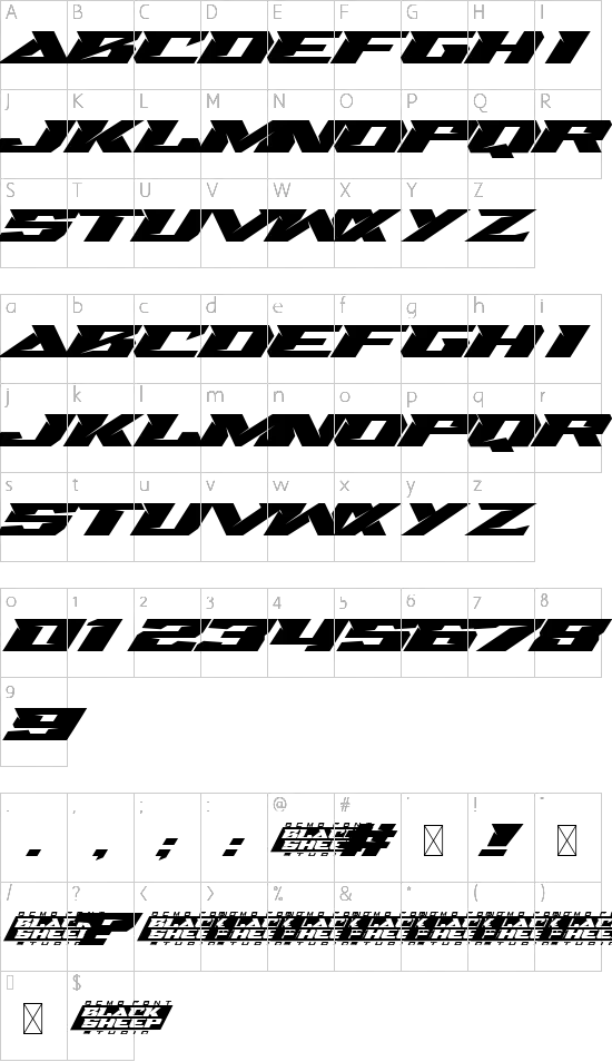 character map