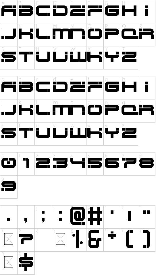 character map