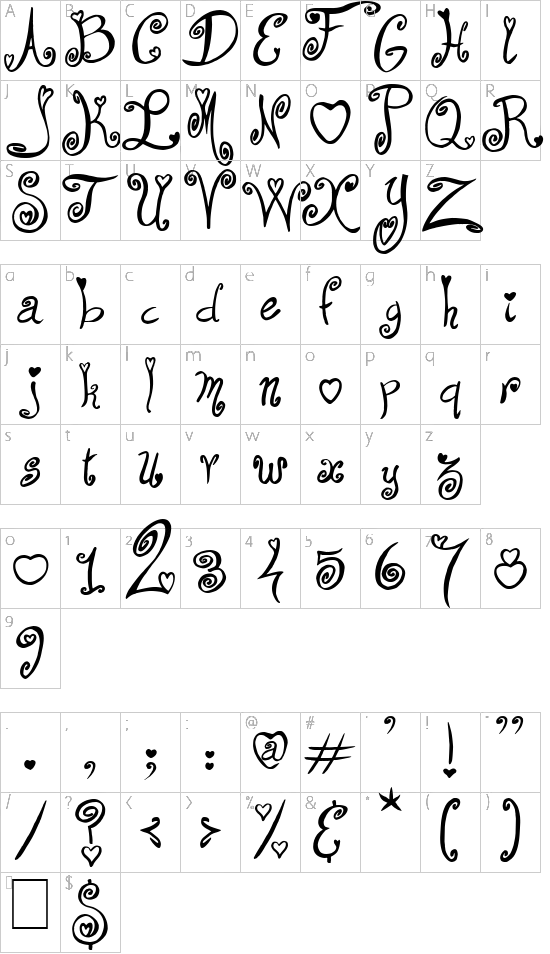 character map