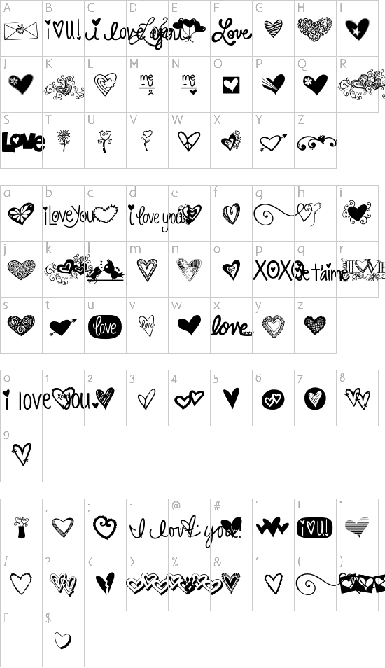 character map