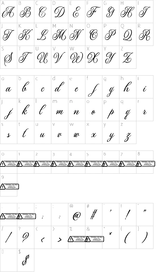 character map