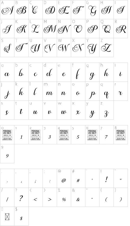 character map