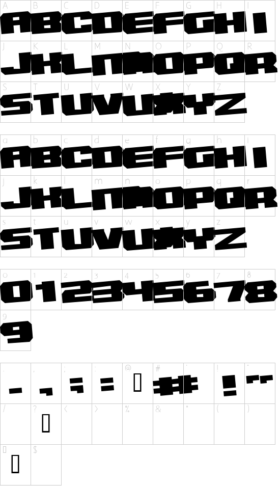 character map