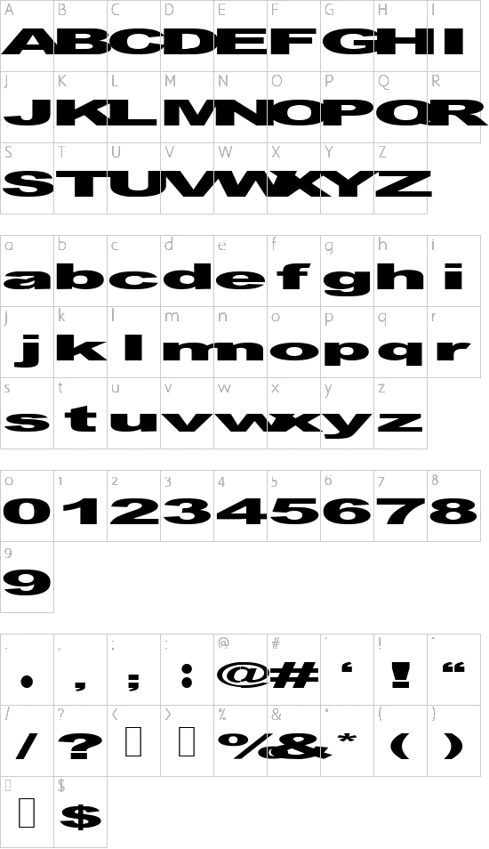 character map