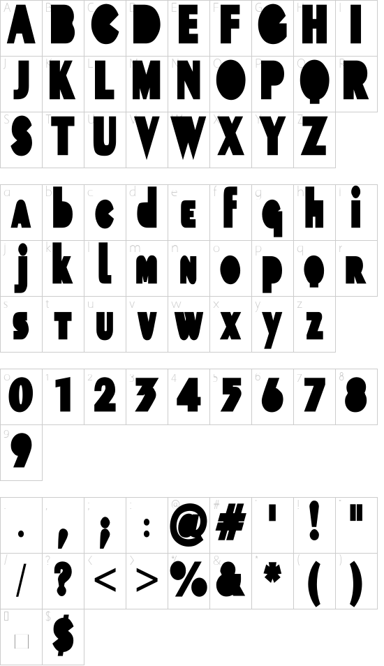 character map