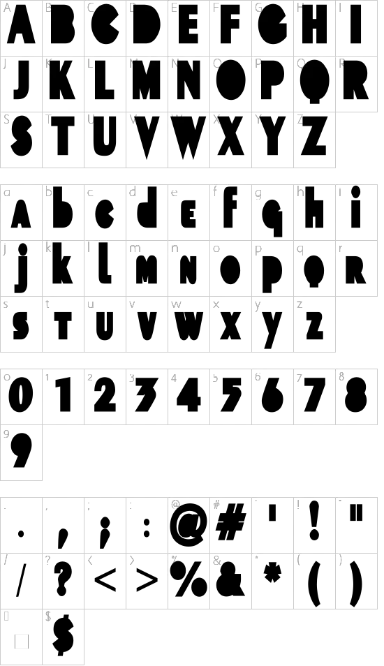 character map