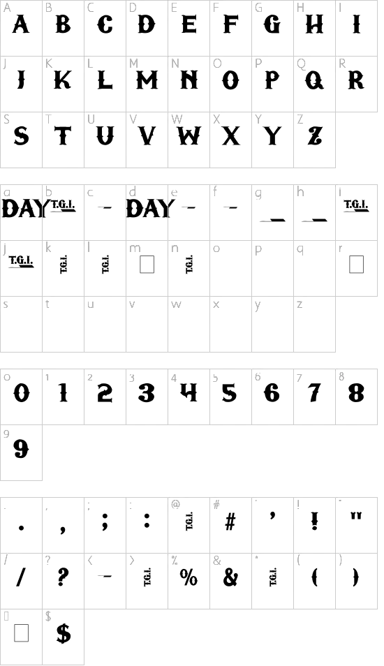 character map