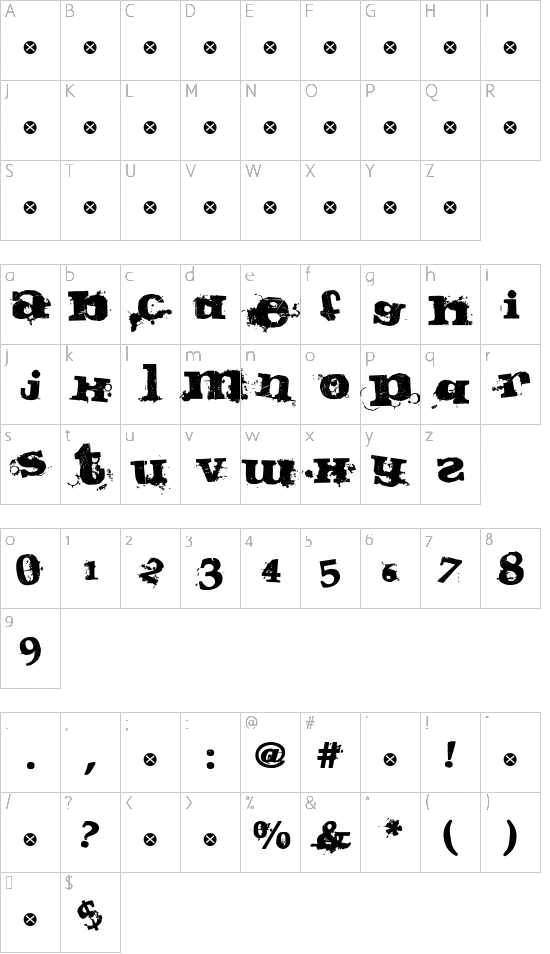 character map