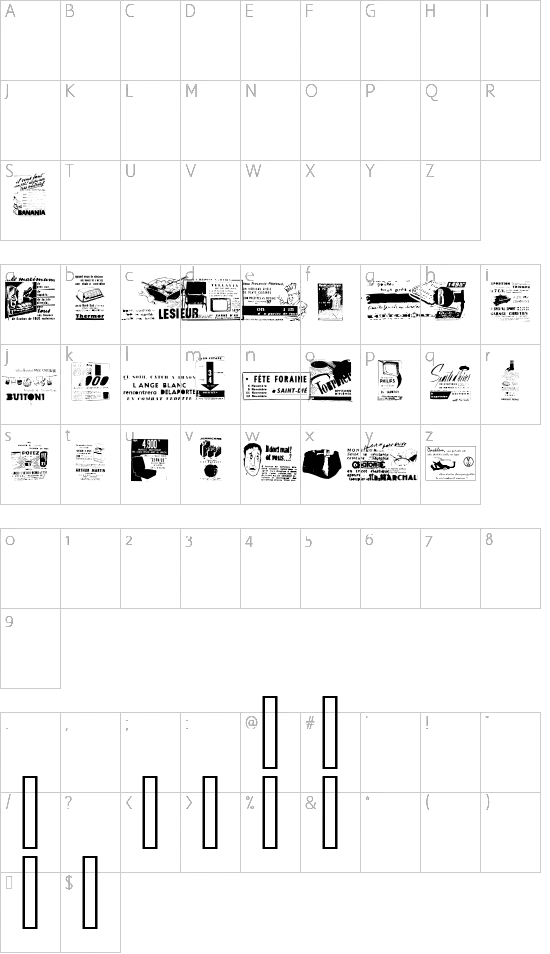 character map