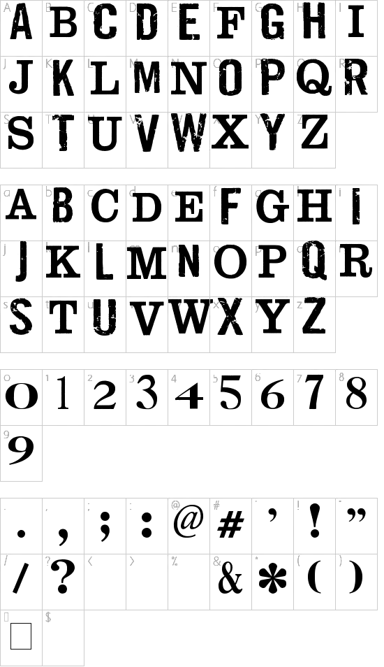 character map