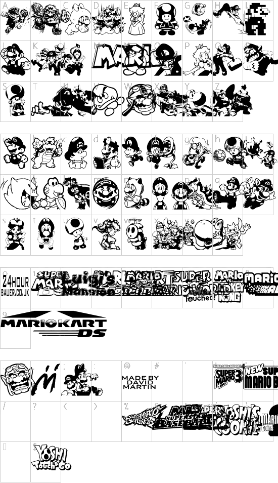 character map