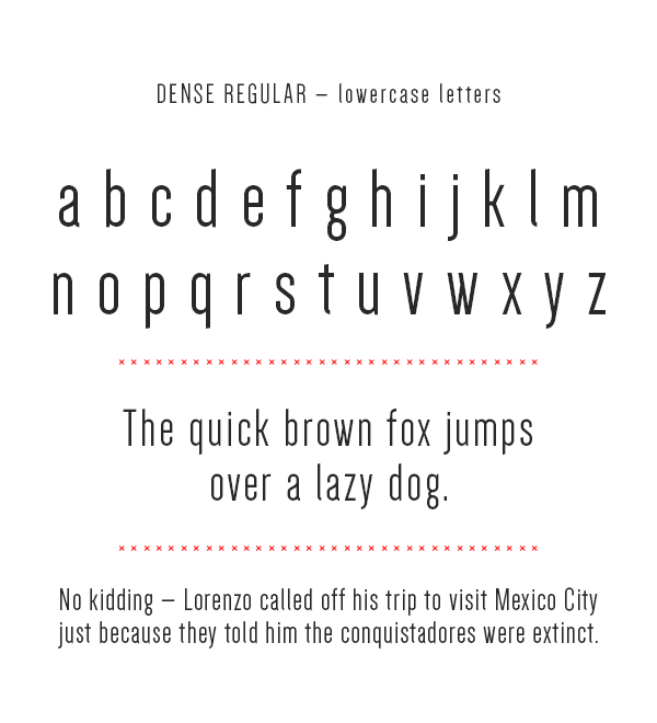 DENSE Free Font - sans-serif