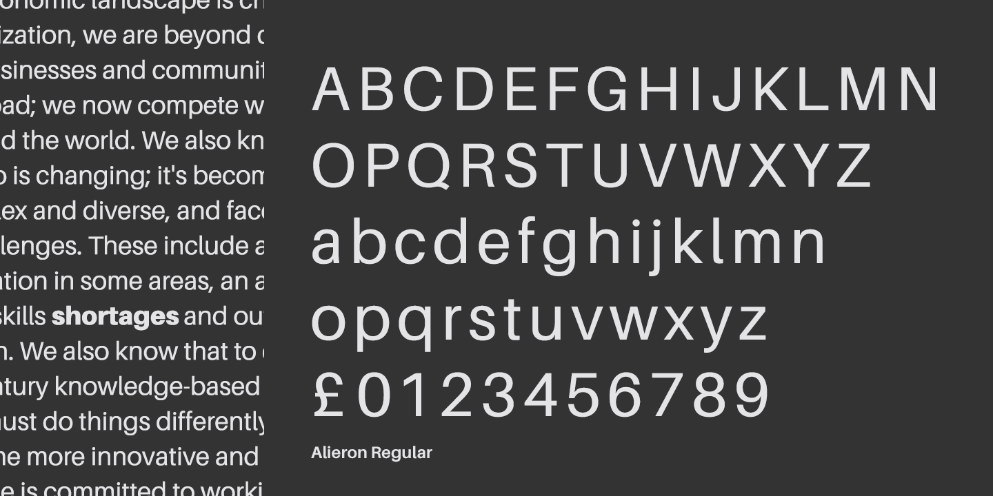 Aileron Free Font Family - sans-serif