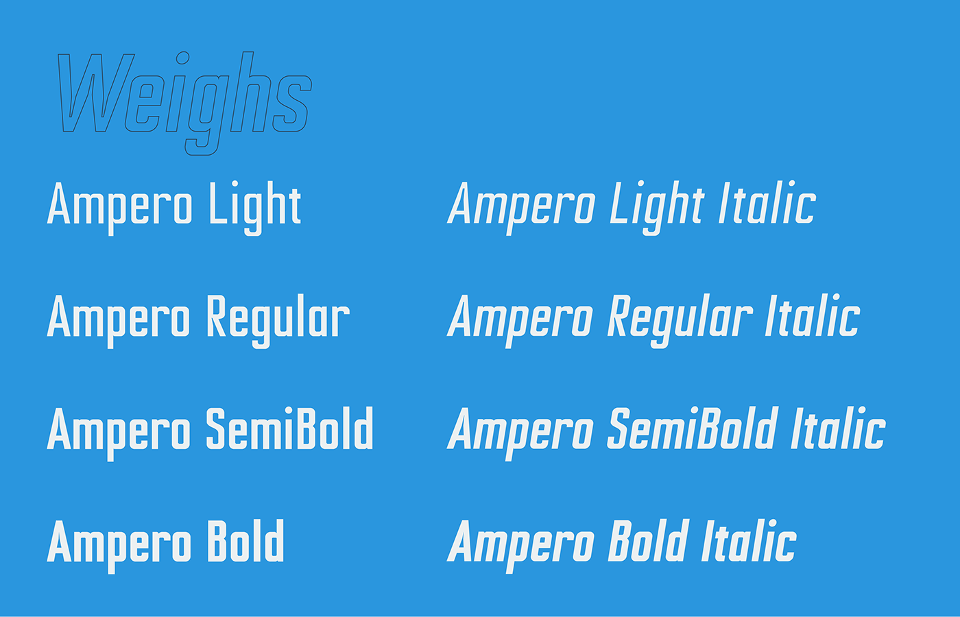 Ampero Free Font - sans-serif