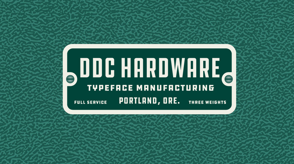 DDC HARDWARE Free Font - sans-serif