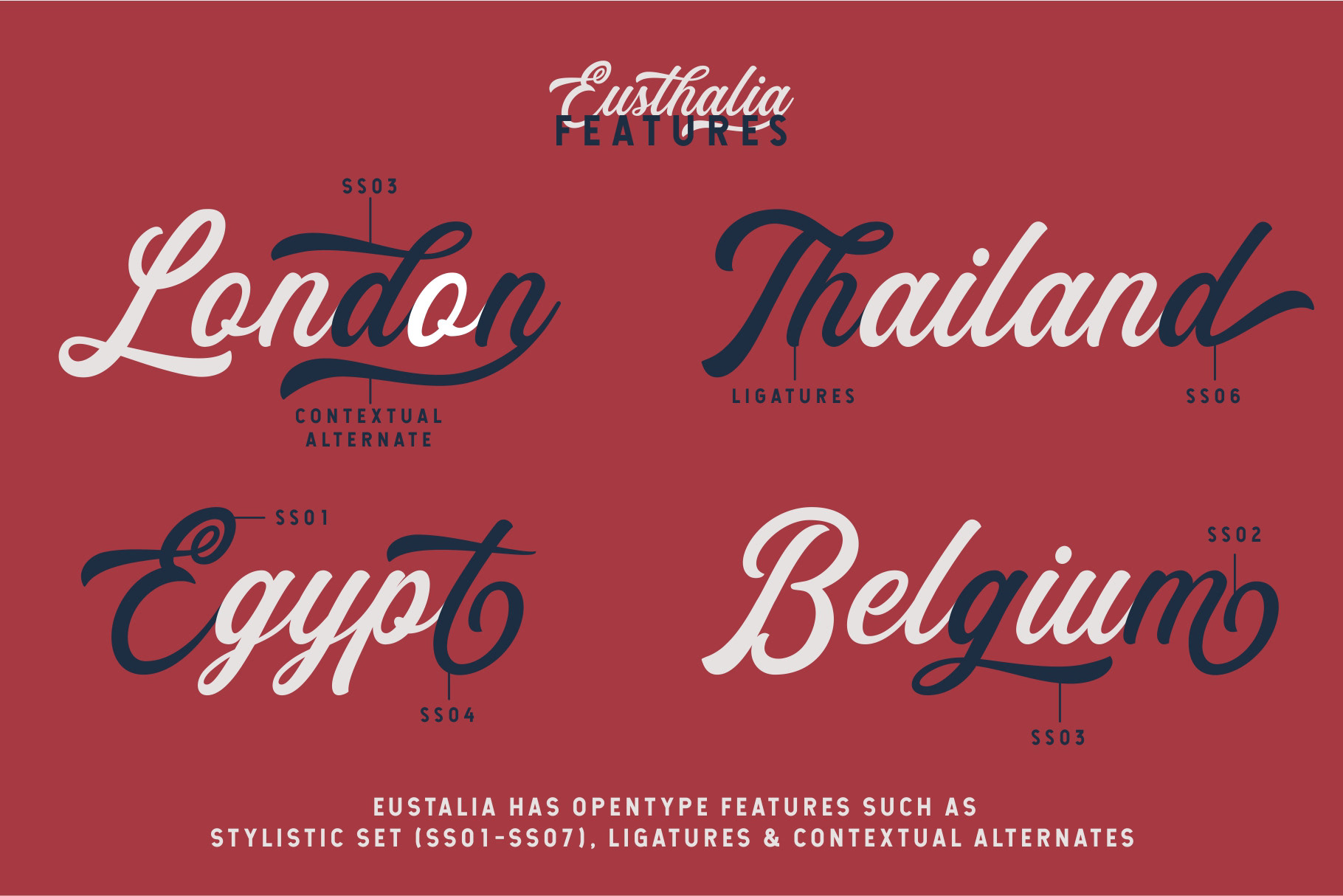 Eusthalia Free Typeface - script