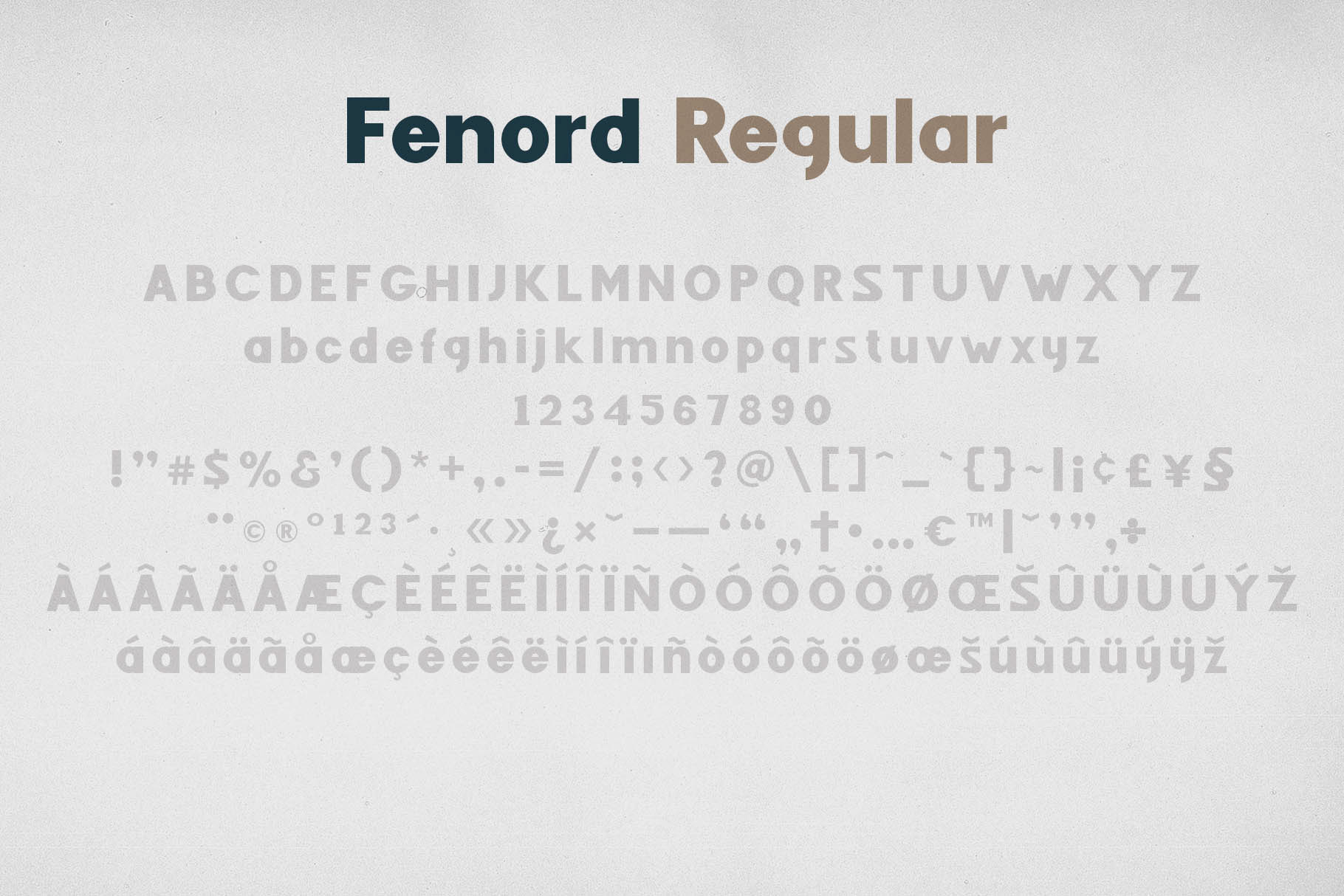 Fenord Free Font - sans-serif