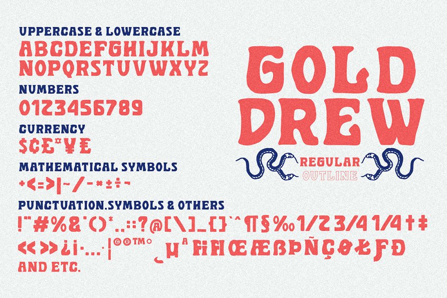 Golddrew Free Font - decorative-display