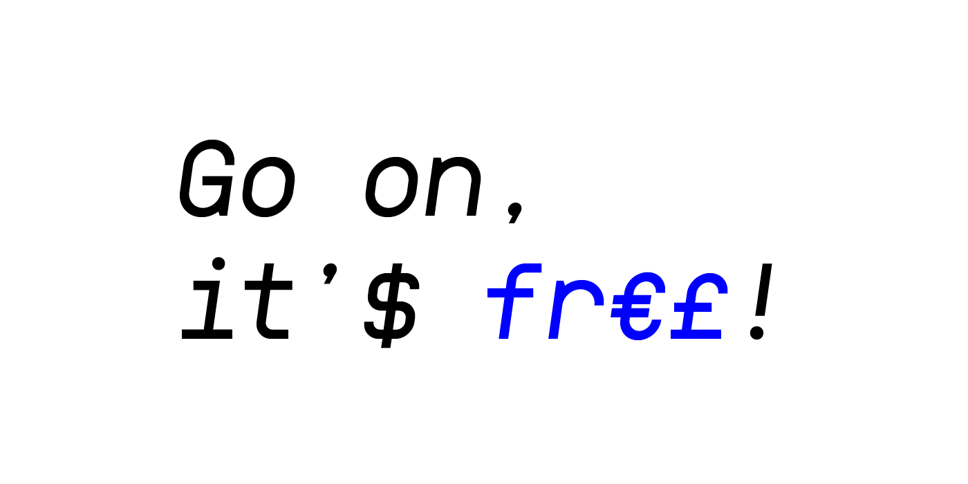kraft Mono Free Font - monospaced