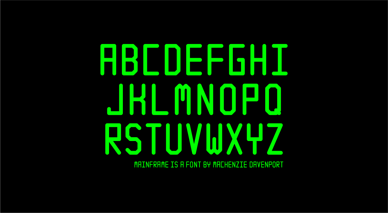 Mainframe Free Font - sans-serif