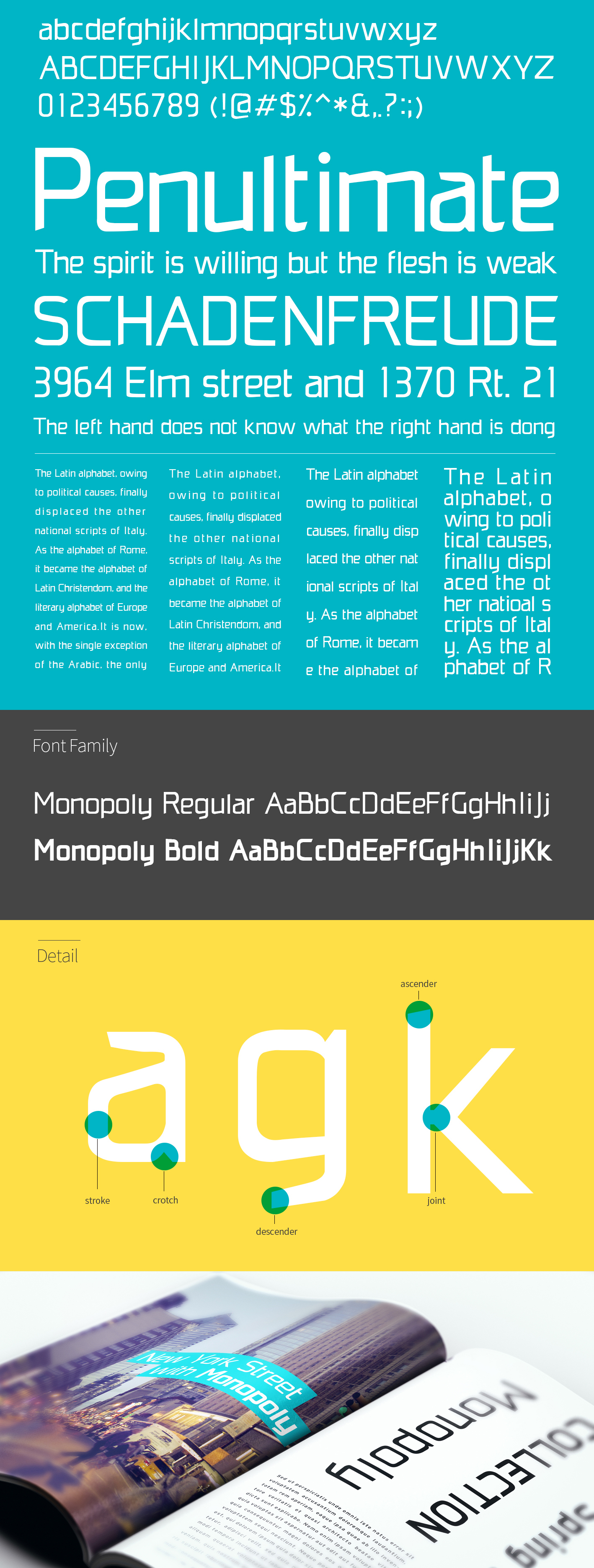 Monopoly Free Font - sans-serif