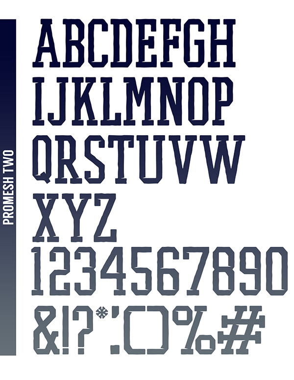 PROMESH TWO Free Font - serif