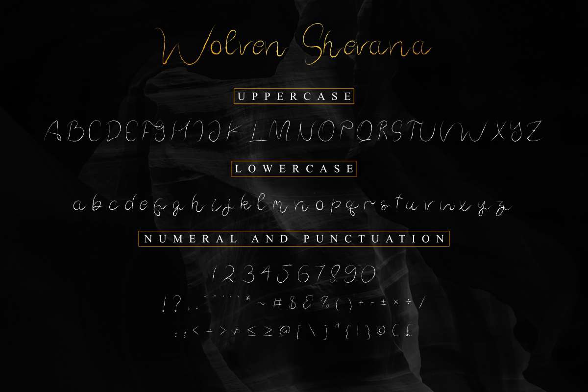Wolven Shevana Free Font - script