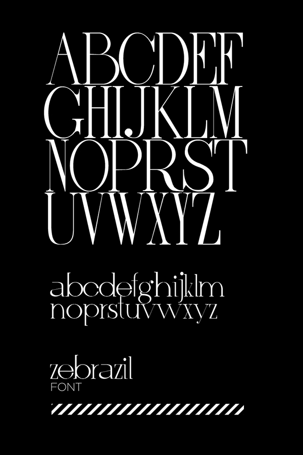 ZEBRAZIL Free Font - serif