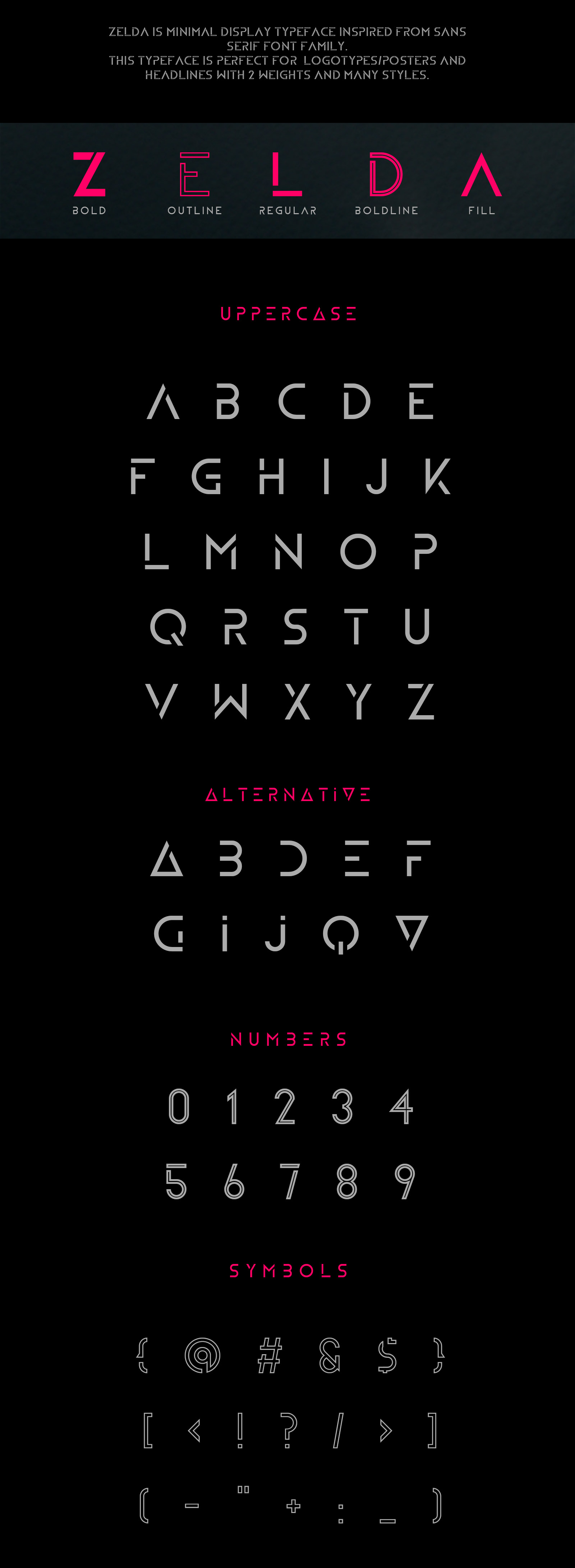 ZELDA Free Typeface - sans-serif