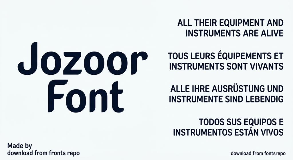 Van Text Font Jozoor Gratis Font - FontsRepo