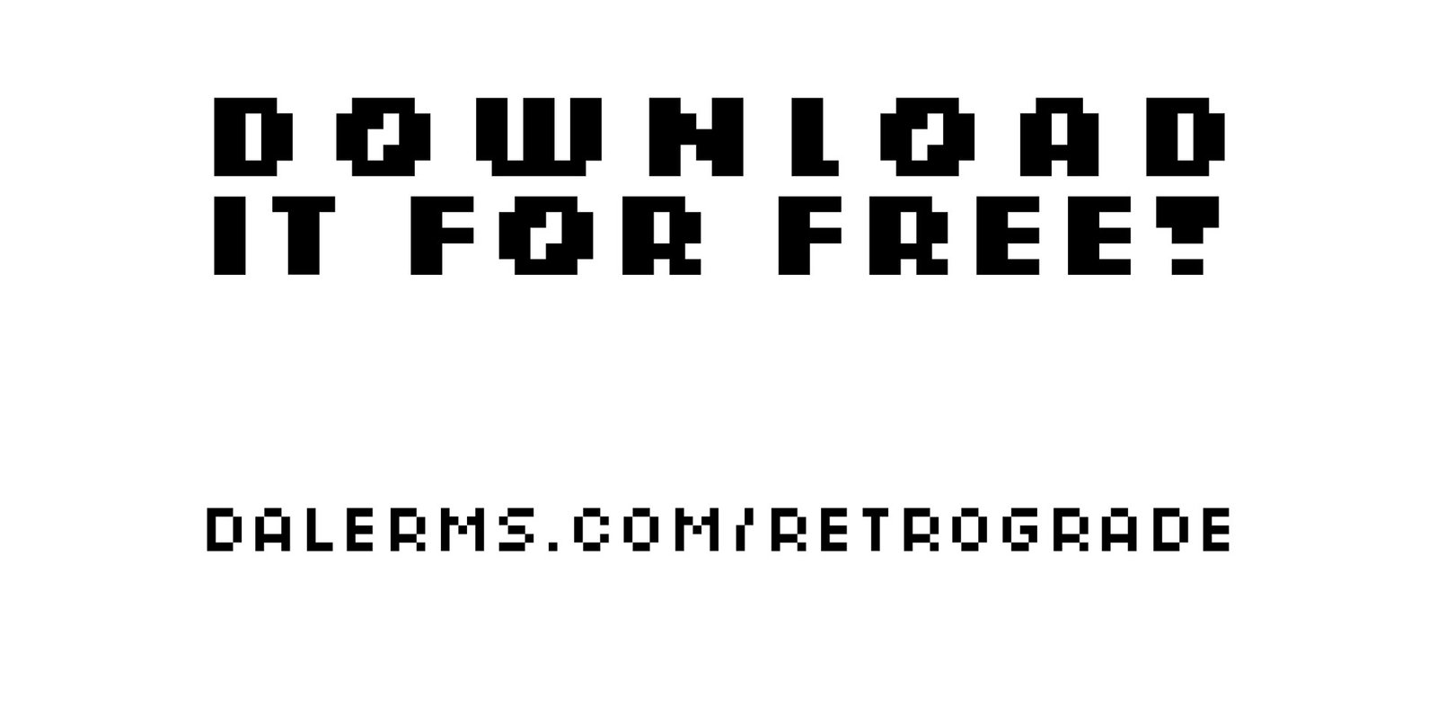Retrograde Free Pixel Font — FONTSrepo - FontsRepo